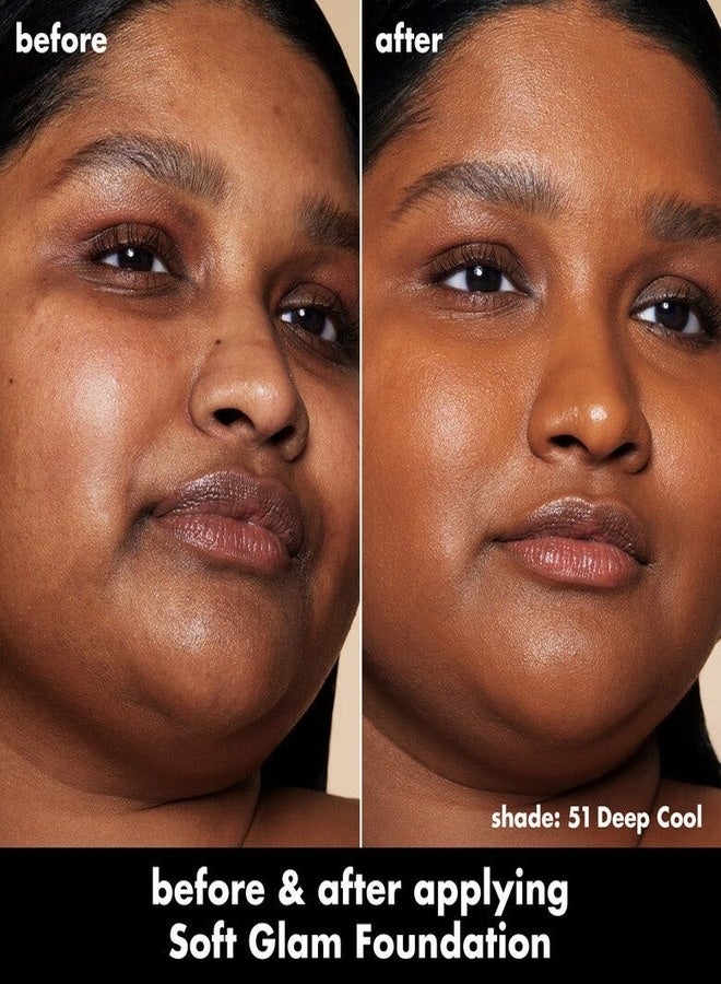 elf e.l.f. Soft Glam Satin Foundation – 51 Deep Cool , Medium Buildable Coverage, Natural Satin Finish, Lightweight Long-Lasting Liquid Foundation, 30ml, Vegan & Cruelty-Free - Image 2